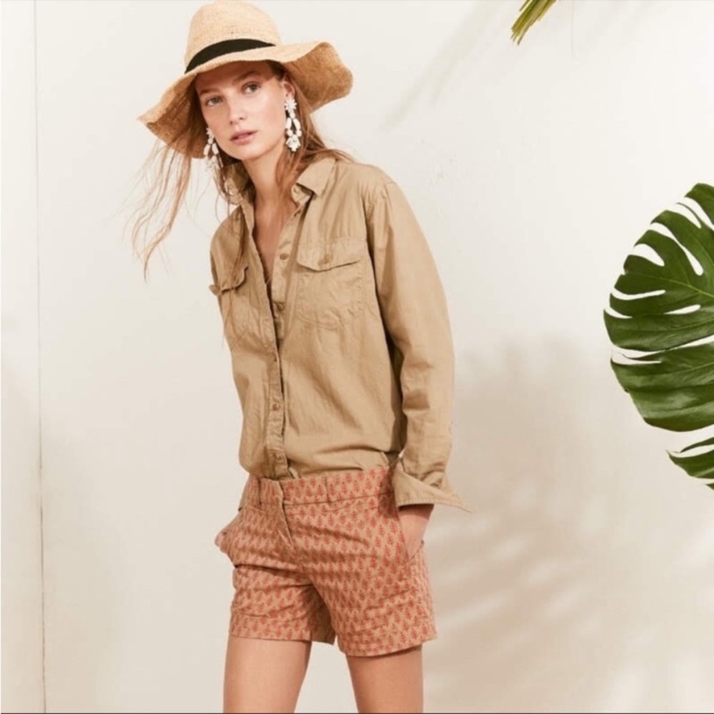 J. Crew khaki boyfriend utility shirt XXL